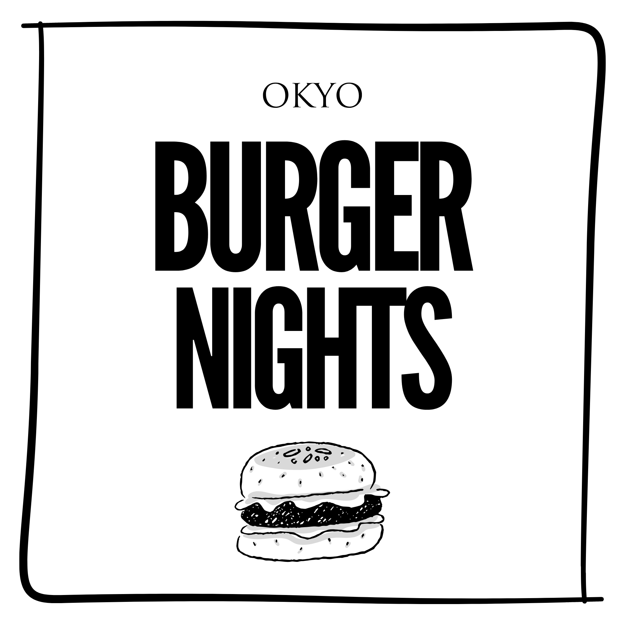 OKYO Burger Nights mit frisch zubereiteten Gourmet-Burgern, urbanem Streetfood-Style und lebendiger Abendstimmung in moderner Bar-Atmosphäre